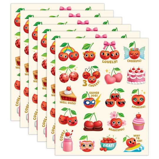 Teacher Created Resources® Cherry Smelly Stickers, 6 Packs of 120